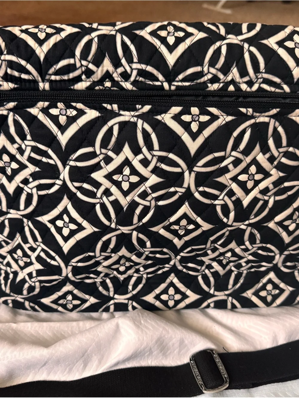 Vera Bradley Black & White Quilted Cosmetic Case